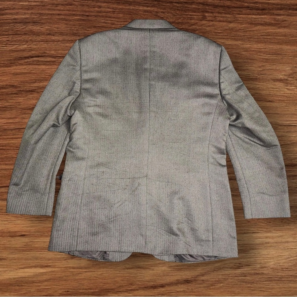 JoS. A. Bank Men’s Silk & Camel Hair Gray Herringbone Blazer Sport Coat 44R - Picture 11 of 11